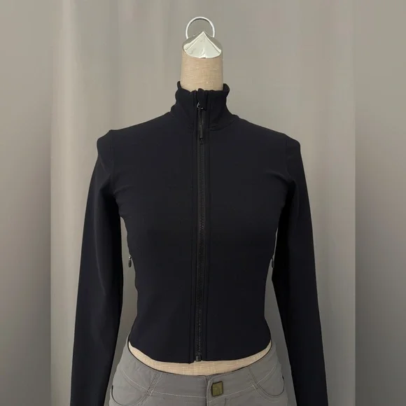 Kyodan Black Fitted Zip-Front Jacket - Picture 1 of 7